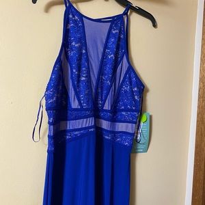 Size 15 Royal Blue Morgan and Co. Full Length Formal Dress- NEW WITH TAGS